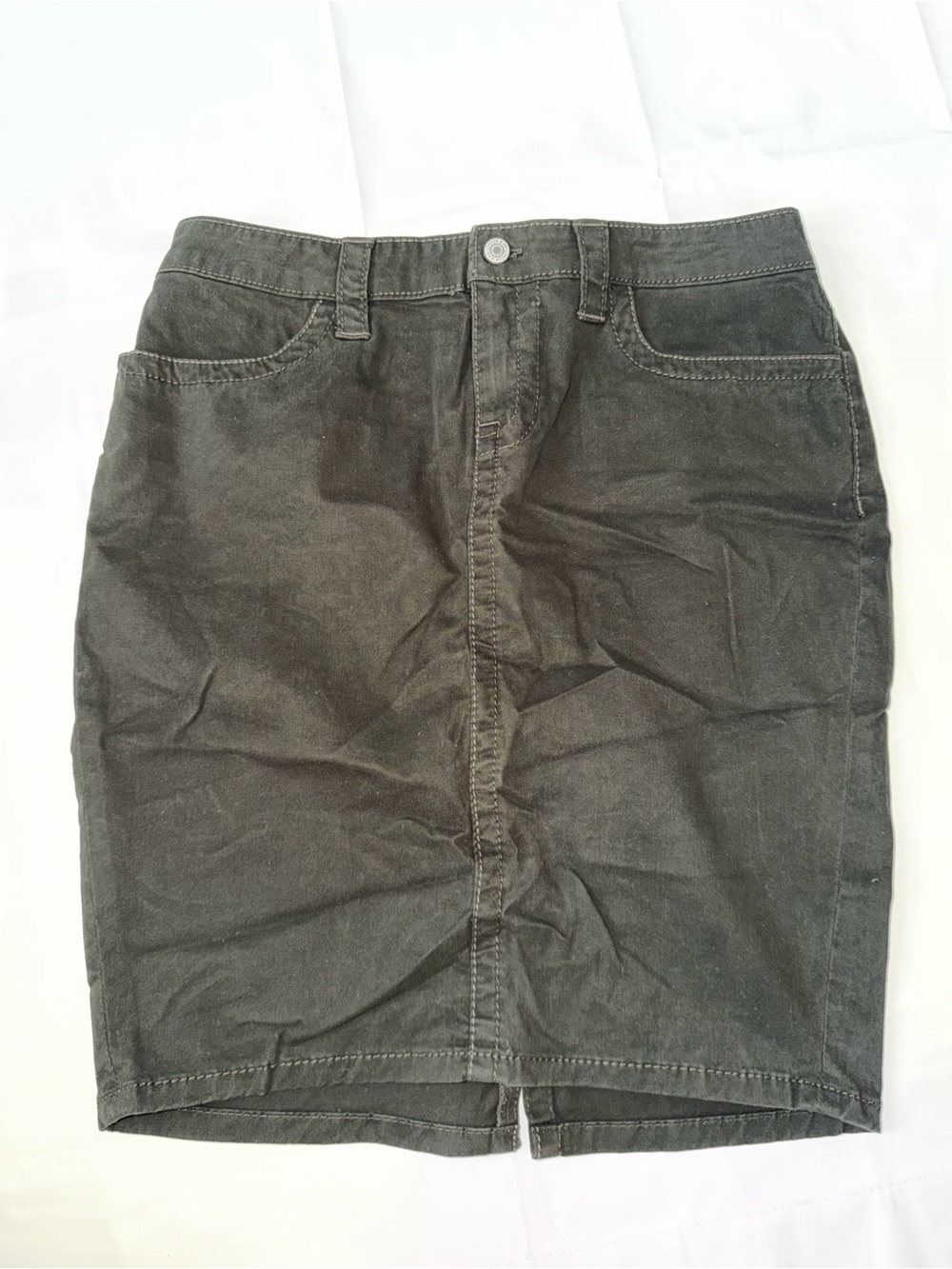 LONDONJEAN green Denim Pencil Skirt